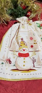 Saco do pão de Natal (Boneco de Neve) saco do pão de natal