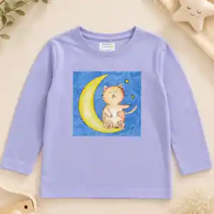 Camisola Manga Comprida "Gatinho na Lua"