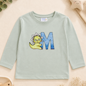Camisola Manga Comprida "Dino & Letra M"
