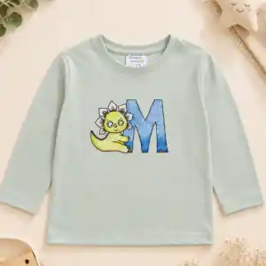 Camisola Manga Comprida "Dino & Letra M"