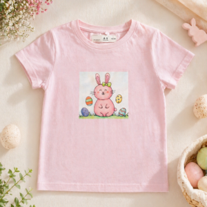 T-shirt Rosa "Coelhinha da Páscoa"