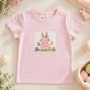T-shirt Rosa "Coelhinha da Páscoa"