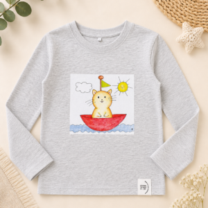 Camisola Manga Comprida "Gatinho Marinheiro" 🐱⛵