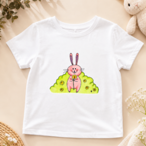 t shirt amarela "gatinho azul no jardim" (cópia)