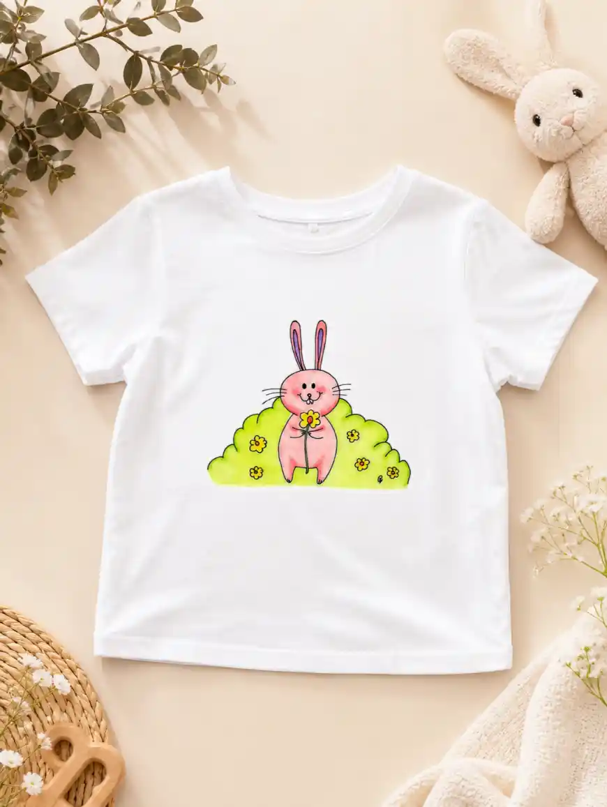 t shirt amarela "gatinho azul no jardim" (cópia)