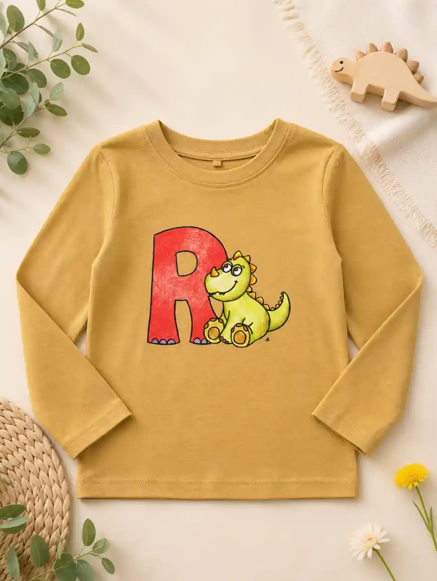 Camisola Manga Comprida "Dino-Amigo & Letra R"